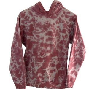 Lululemon All Yours Pullover Hoodie – Pink Tie Dye, Size 4, Kangaroo Pockets